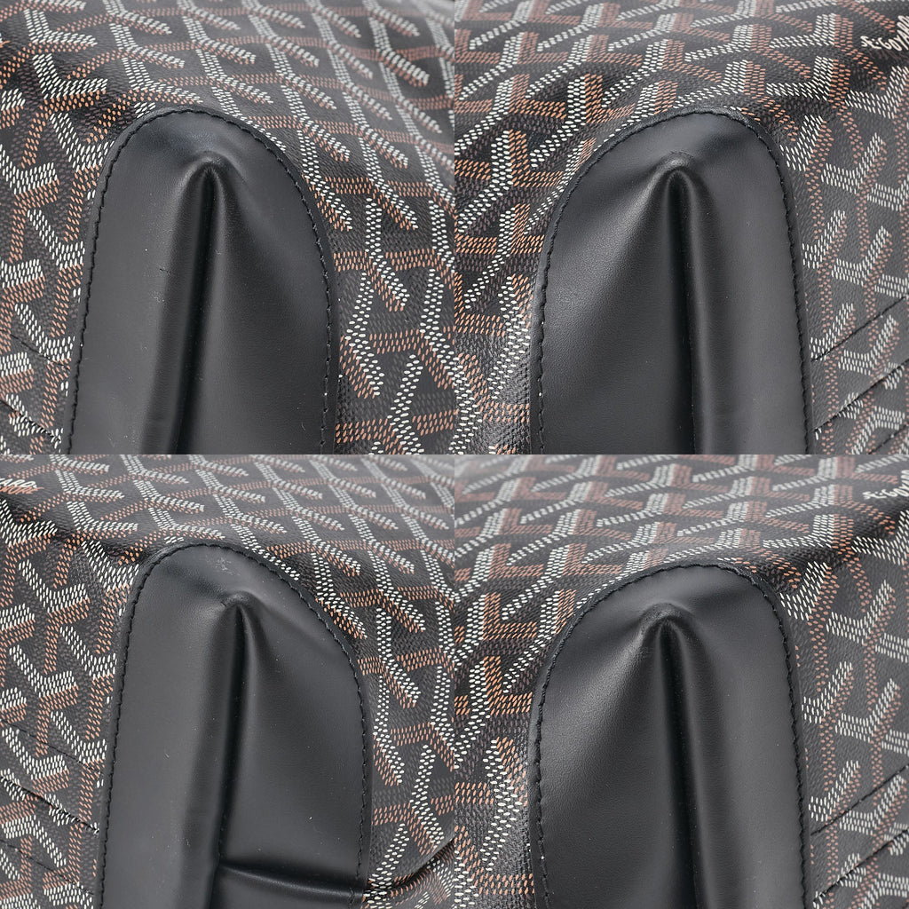 GOYARD Belchas PM Tote Bag PVC x Leather Black Silver-Tone Hardware, Pre-Owned