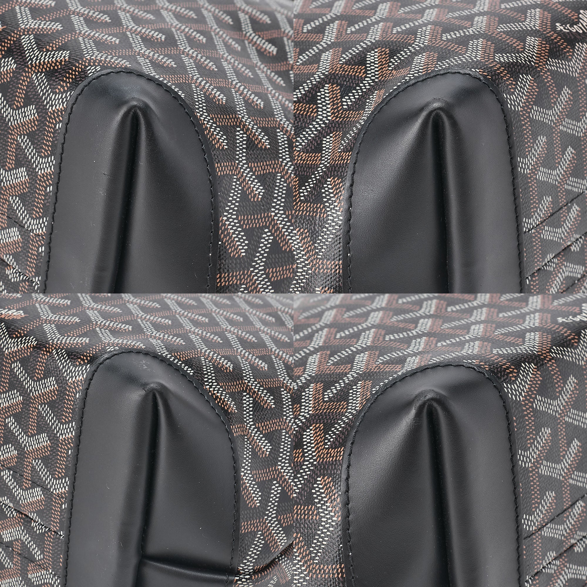 GOYARD Belchas PM Tote Bag PVC x Leather Black Silver-Tone Hardware, Pre-Owned