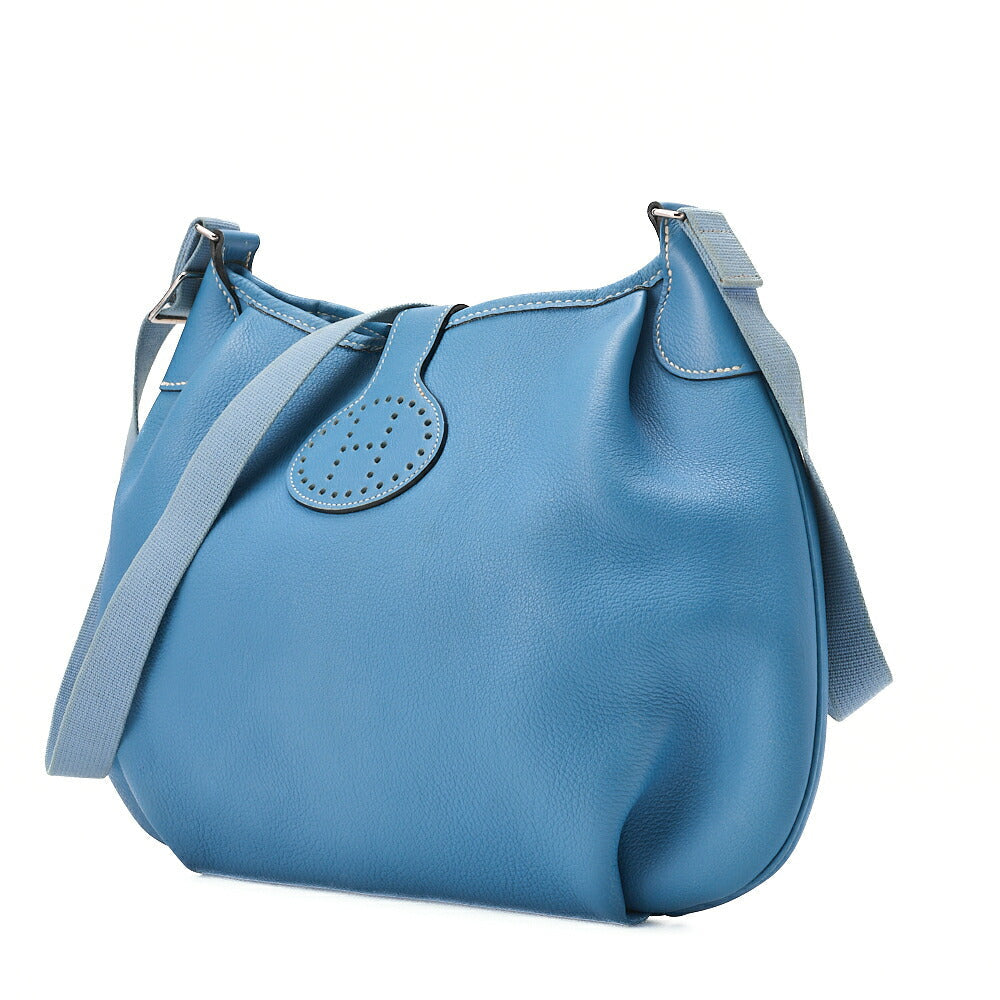 HERMES Rodeo Du Togo Shoulder Bag Blue Jean Silver-Tone Hardware, Pre-Owned
