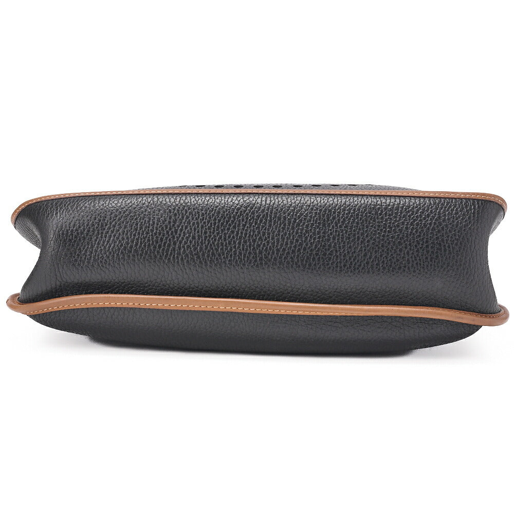 HERMES Evelyn GM 1 Shoulder Bag Ardennes Black x Brown Gold-Tone Hardware, Pre-Owned
