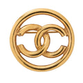 CHANEL Circle Cocomark 127 Brooch GP Gold Gold-Tone Hardware, Pre-Owned