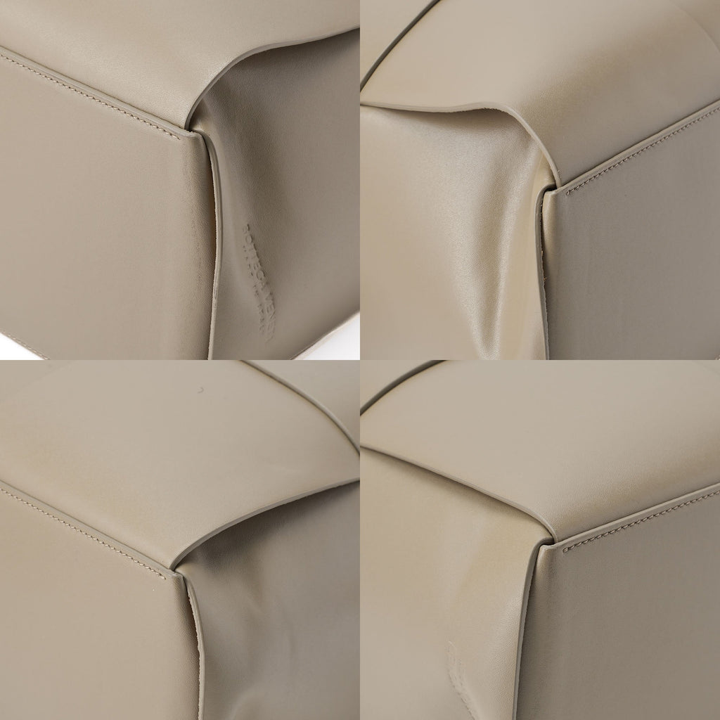BOTTEGA VENETA Bottega Calf Intrecciato Zaarco 2way Taupe Silver-Tone Hardware, Pre-Owned