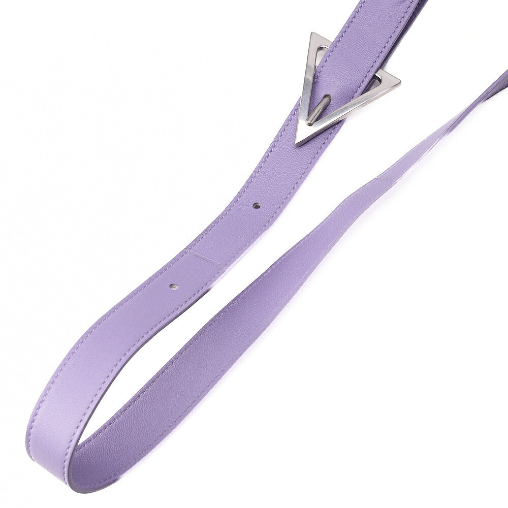 BOTTEGA VENETA Intrecciato Lambskin Padette Cassette Shoulder Back Purple Silver-Tone Hardware, Pre-Owned