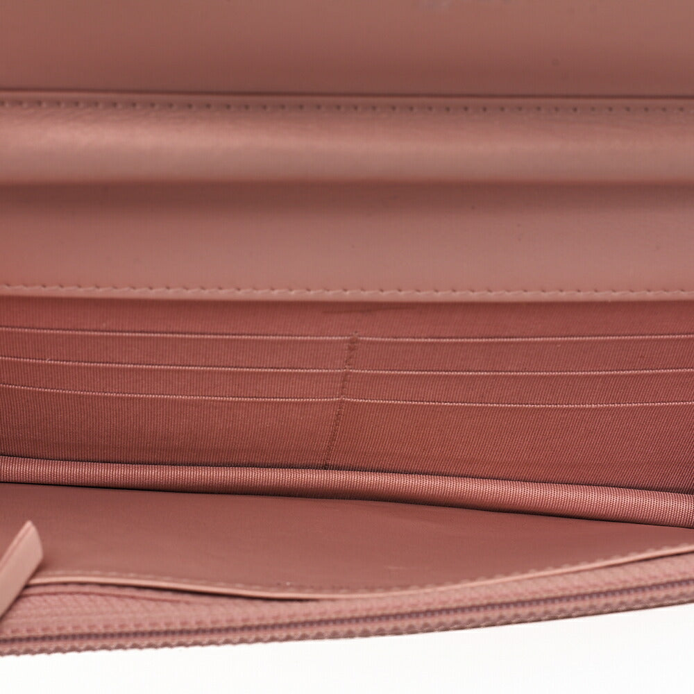 CHANEL Mademoiselle V-Stitch Chain Wallet Caviar Skin Salmon Pink Silver-Tone Hardware, Pre-Owned
