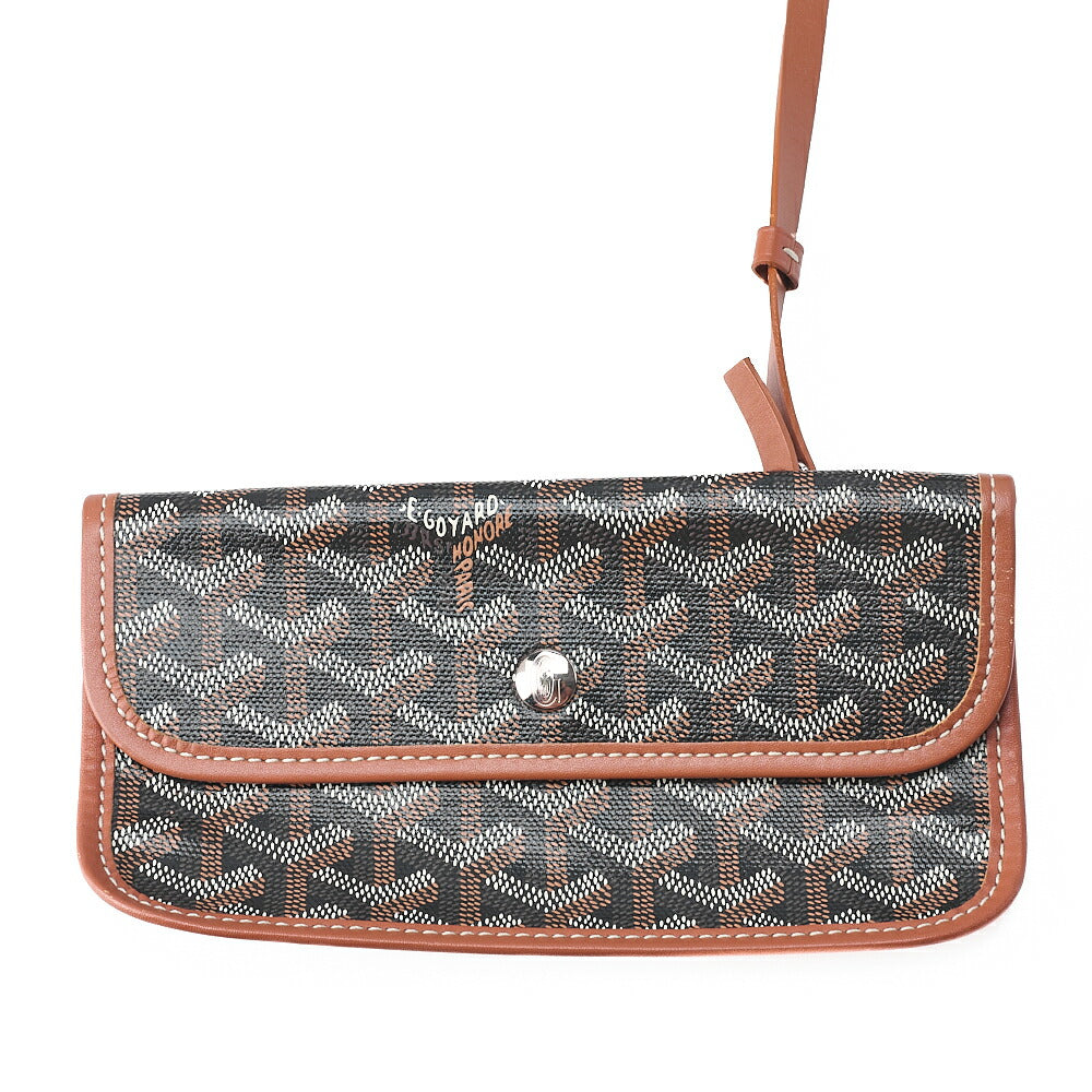 GOYARD [Goyard] Saint-Louis PM Tote Bag Coated Canvas Brown Silver-Tone Hardware, Pre-Owned