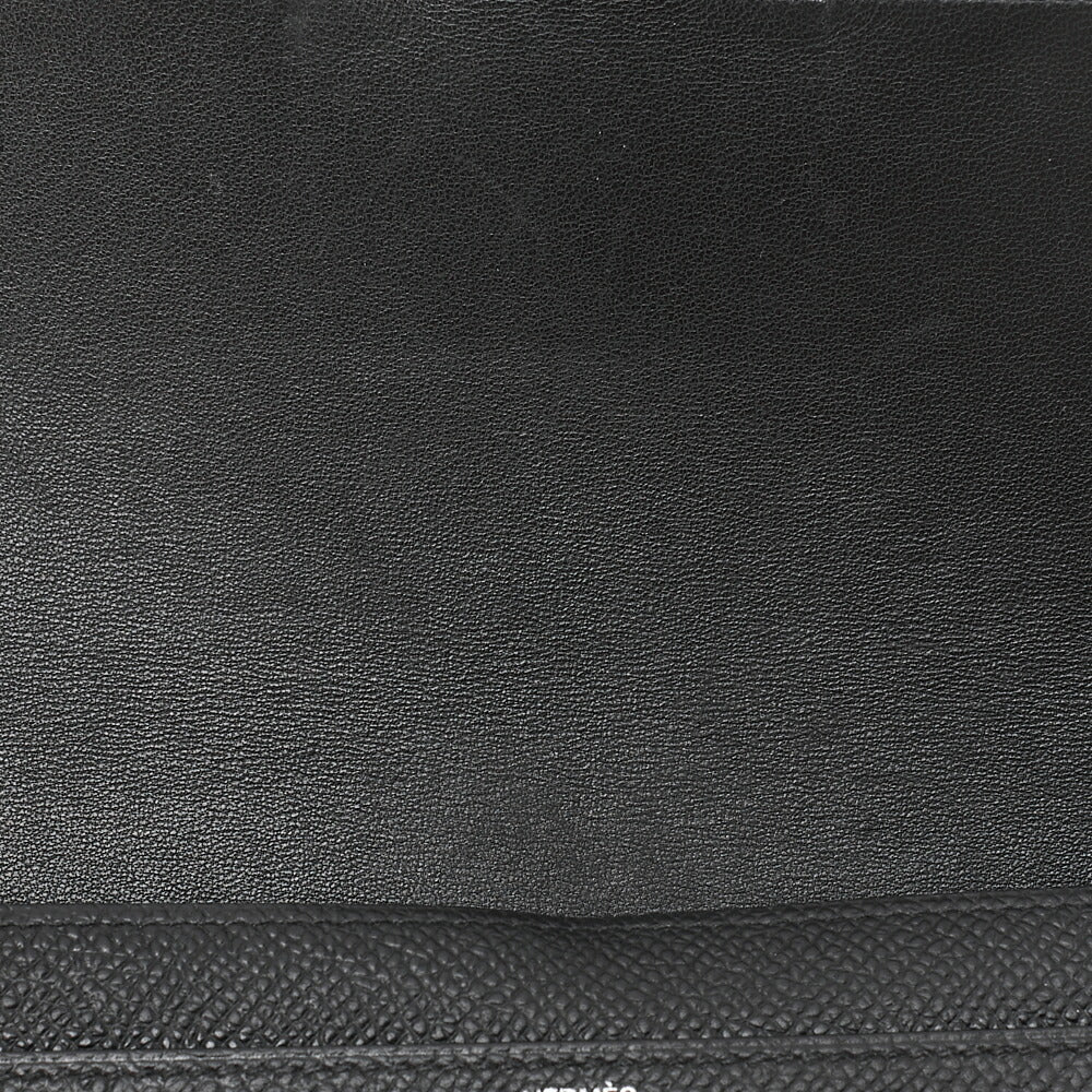HERMES Constance Long Bi-Fold Wallet Epson Black Silver-Tone Hardware, Pre-Owned