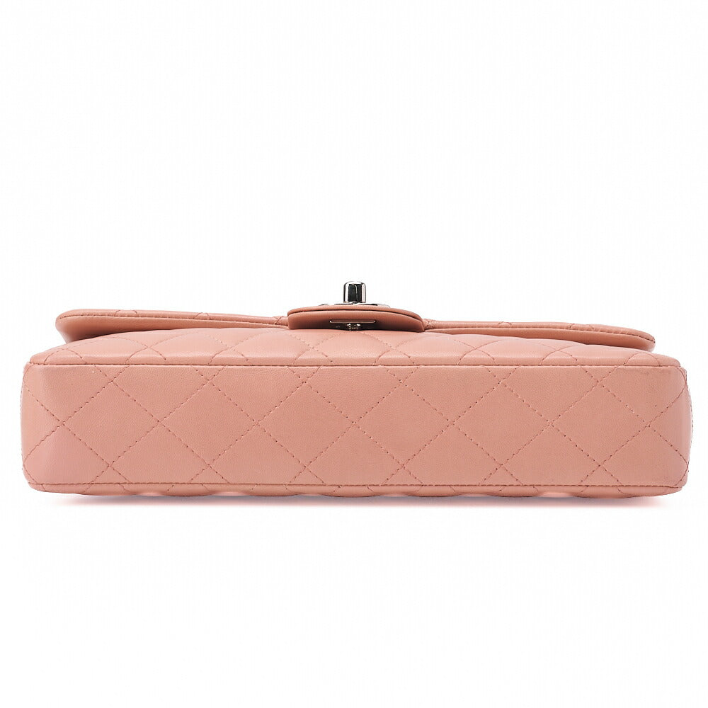 CHANEL Lambskin Matelasse Single Chain Shoulder Pink Silver-Tone Hardware, Pre-Owned