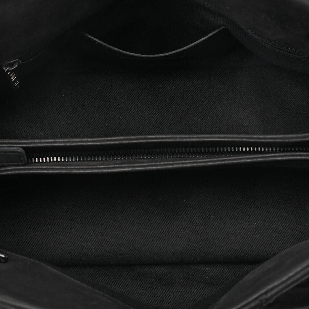 CHANEL Sparkle Leather Mademoiselle Coco Charm Boring Bag Black Black-Tone Hardware, Pre-Owned