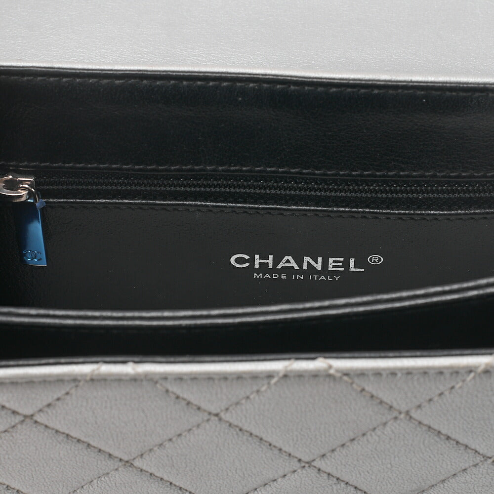 CHANEL Matelasse Beauty Lock Chain Shoulder Lambskin Silver Silver-Tone Hardware, Pre-Owned
