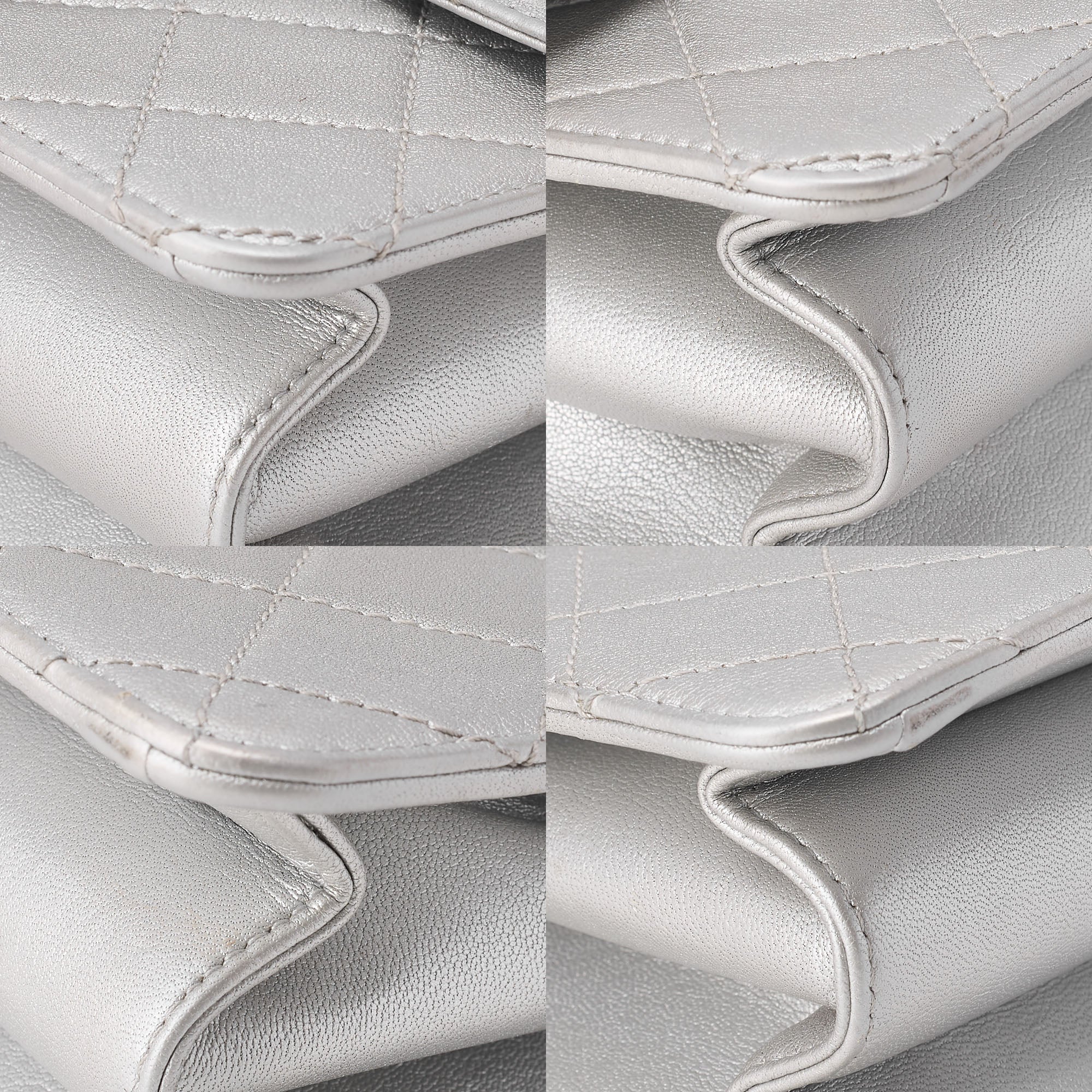 CHANEL Matelasse Beauty Lock Chain Shoulder Lambskin Silver Silver-Tone Hardware, Pre-Owned