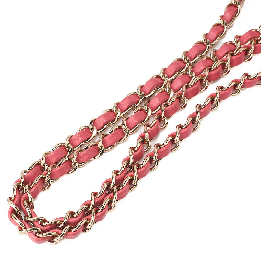 CHANEL Chevron Mini Matelasse 17cm Lambskin Pink Gold-Tone Hardware, Pre-Owned