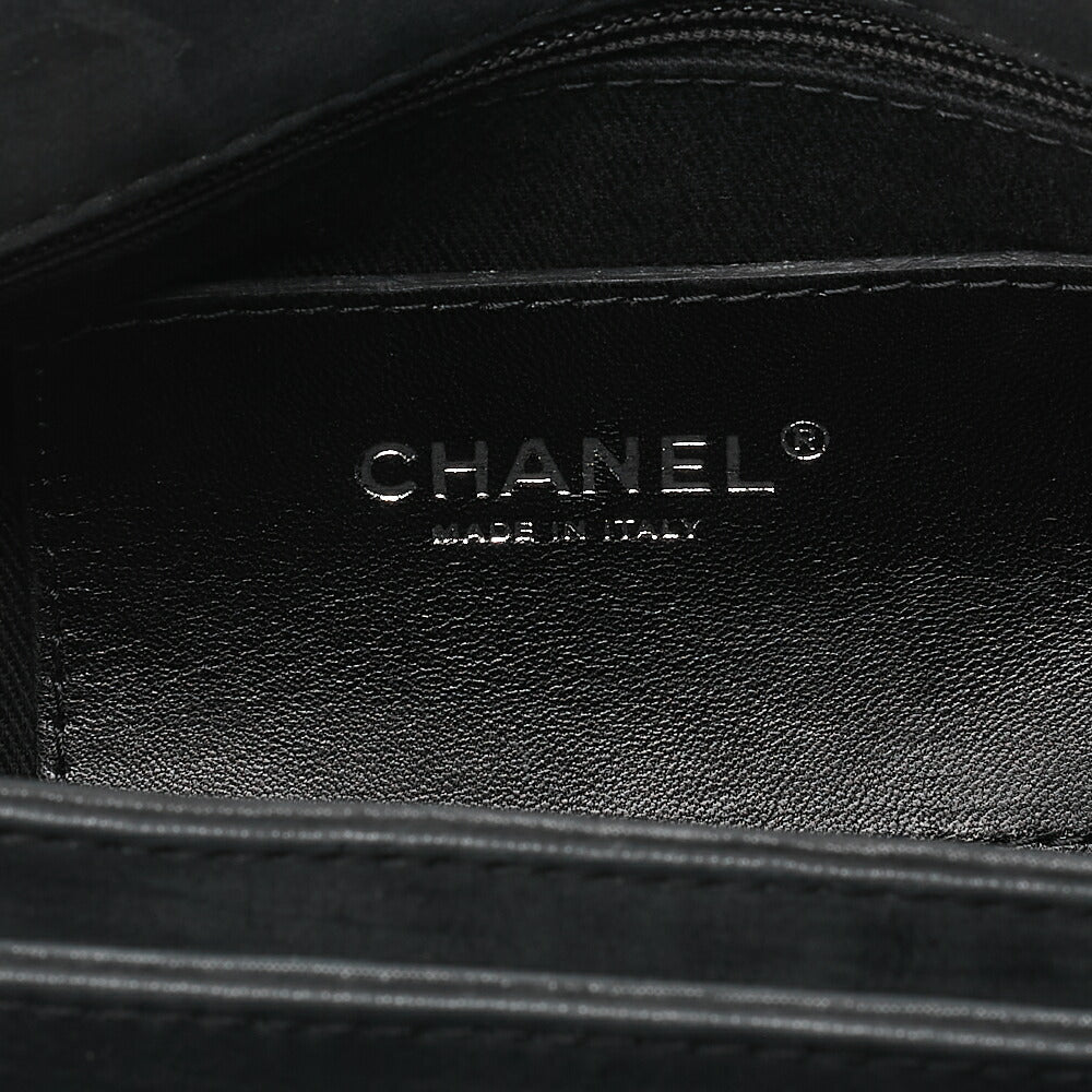 CHANEL Sparkle Leather Mademoiselle Coco Charm Boring Bag Black Black-Tone Hardware, Pre-Owned