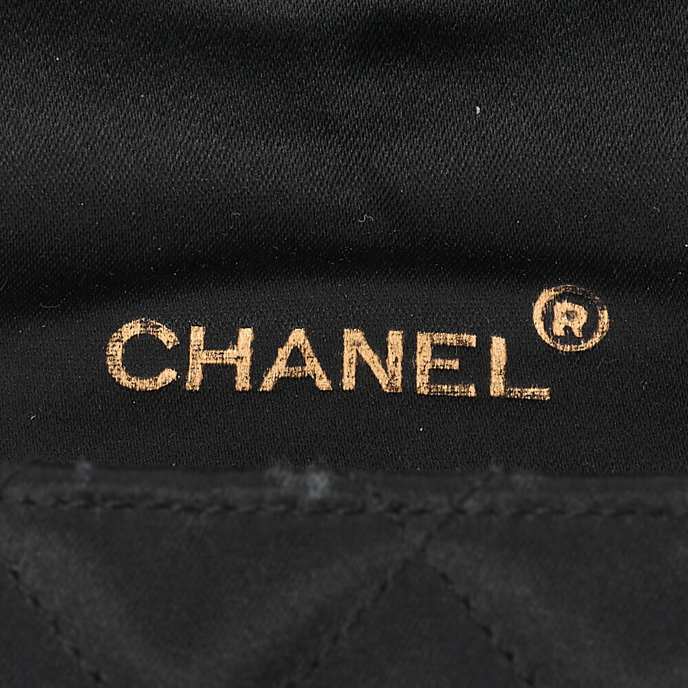 CHANEL Matelasse Big Coco V Flap Chain Shoulder Satin Black Gold-Tone Hardware, Pre-Owned