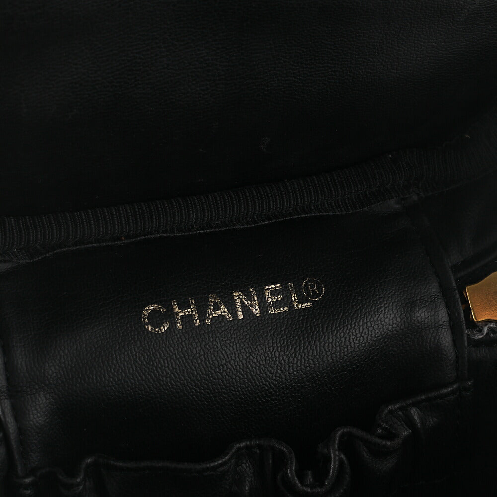 CHANEL Cocomark Vanity Handbag Caviar Skin Black Gold-Tone Hardware, Pre-Owned