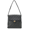 CHANEL Matelasse Turnlock Double Face Shoulder Caviar Skin Black Gold-Tone Hardware, Pre-Owned