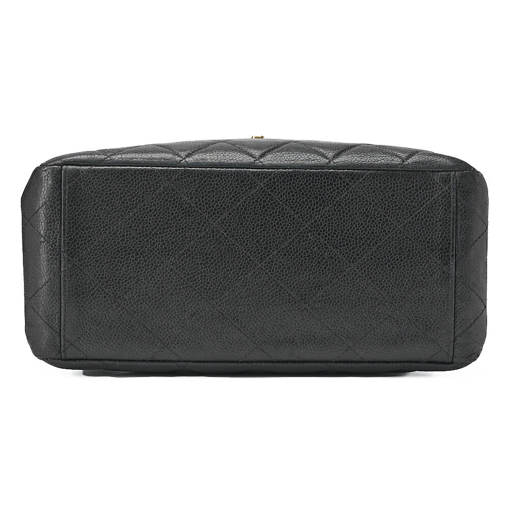 CHANEL Matelasse Turnlock Double Face Shoulder Caviar Skin Black Gold-Tone Hardware, Pre-Owned