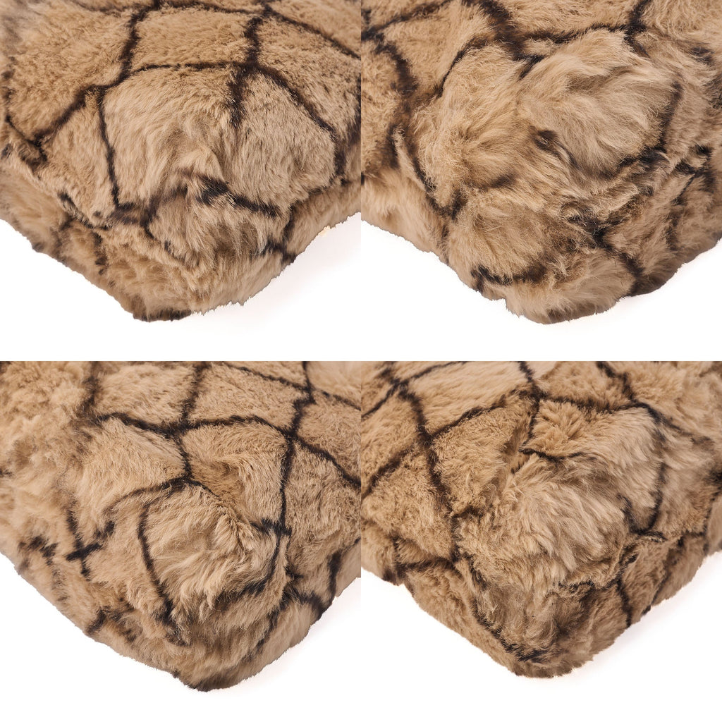CHANEL Shoulder Bag Matrasse Coco Mark Fur Chain Shoulder Bag Beige x Black Black-Tone Hardware, Pre-Owned