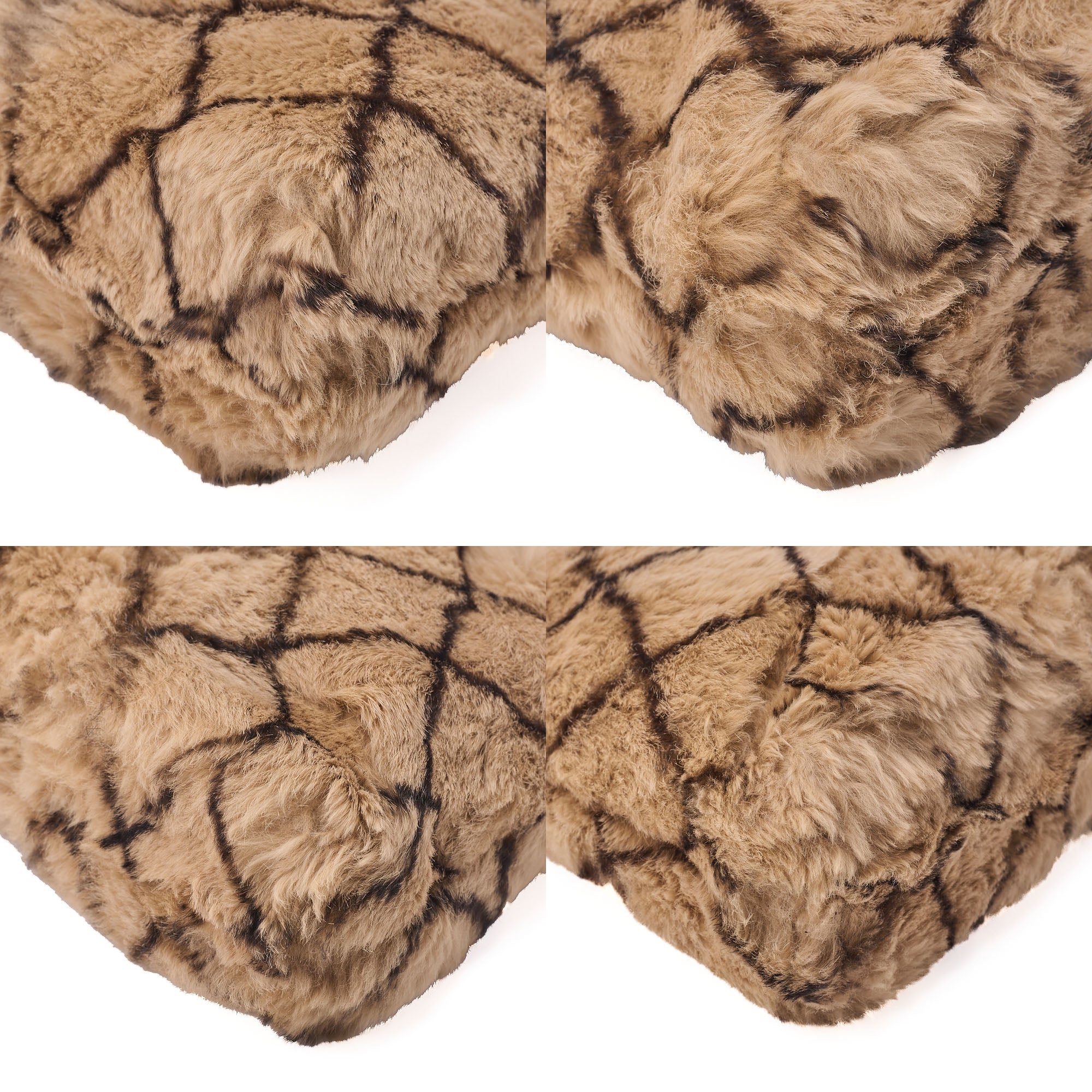 CHANEL Shoulder Bag Matrasse Coco Mark Fur Chain Shoulder Bag Beige x Black Black-Tone Hardware, Pre-Owned
