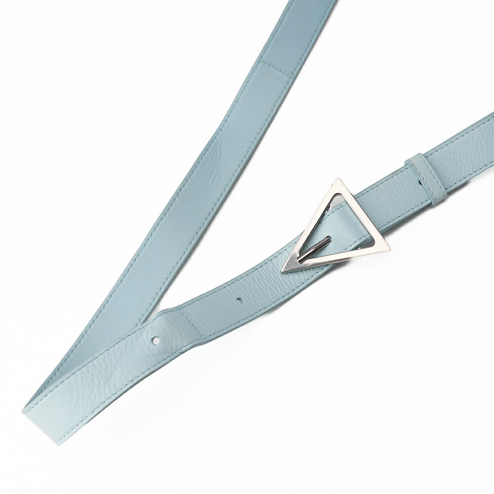 BOTTEGA VENETA Intrecciato Lambskin Padette Cassette Shoulder Back Sky Blue Silver -Tone Hardware, Pre-Owned