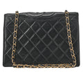 CHANEL Matelasse Top Coco Chain Shoulder Full Flap Magnetic Lock Lambskin Black Coco Mark Gold-Tone Hardware, Pre-Owned