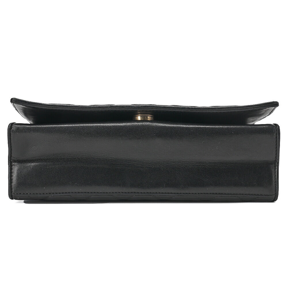 CHANEL Matelasse Top Coco Chain Shoulder Full Flap Magnetic Lock Lambskin Black Coco Mark Gold-Tone Hardware, Pre-Owned