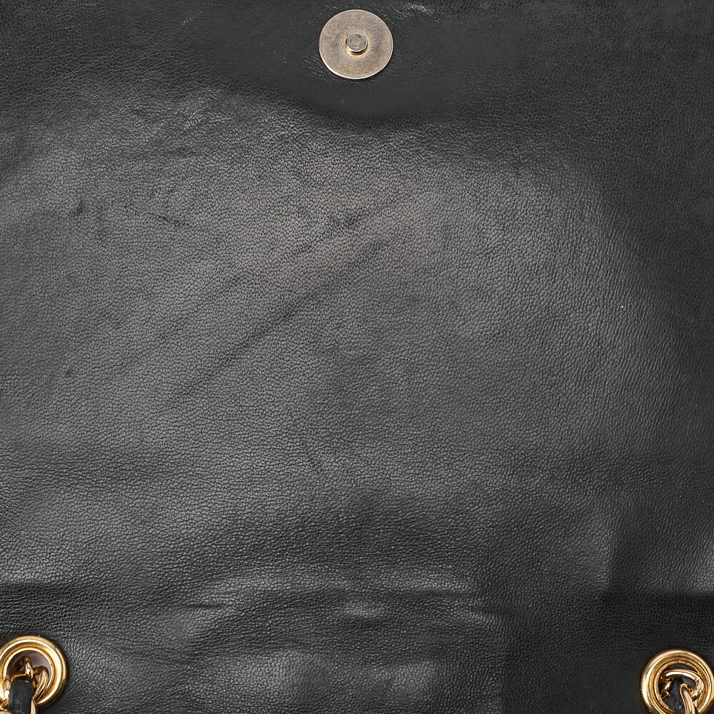 CHANEL Matelasse Top Coco Chain Shoulder Full Flap Magnetic Lock Lambskin Black Coco Mark Gold-Tone Hardware, Pre-Owned