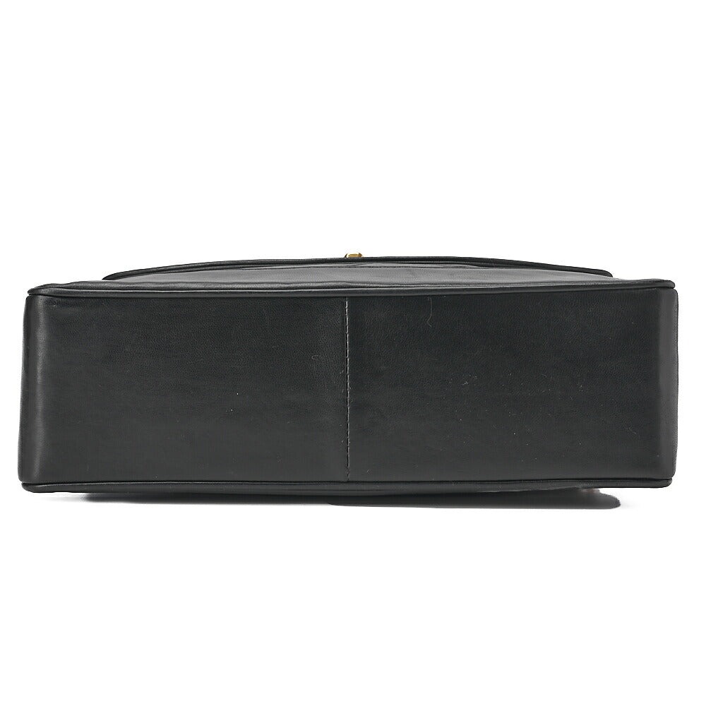 CHANEL Chain Shoulder Bag Matelasse Design Flap Single Lambskin Black Gold-Tone Hardware, Pre-Owned