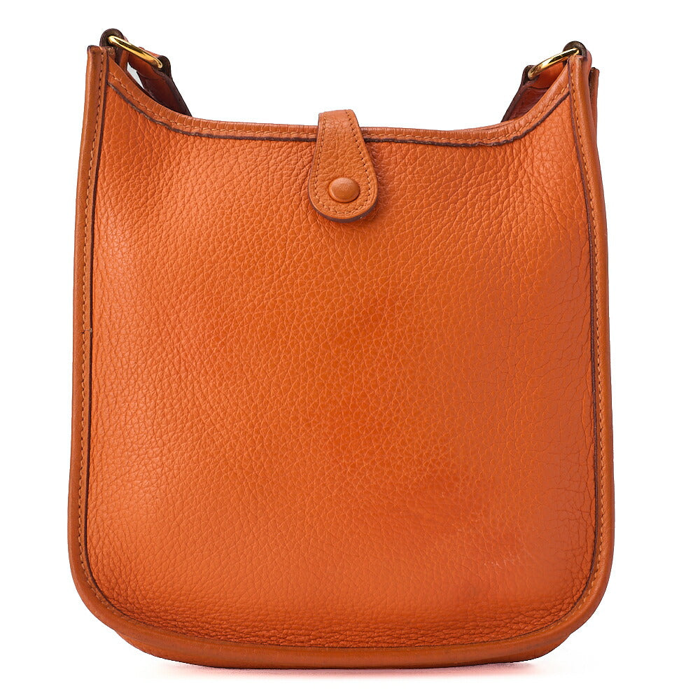 HERMES Evelyn TPM Shoulder Bag Tryon Orange Gold-Tone Hardware, Pre-Owned