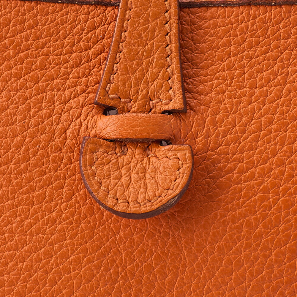 HERMES Evelyn TPM Shoulder Bag Tryon Orange Gold-Tone Hardware, Pre-Owned