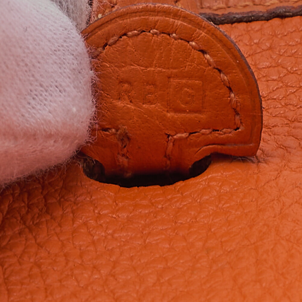 HERMES Evelyn TPM Shoulder Bag Tryon Orange Gold-Tone Hardware, Pre-Owned