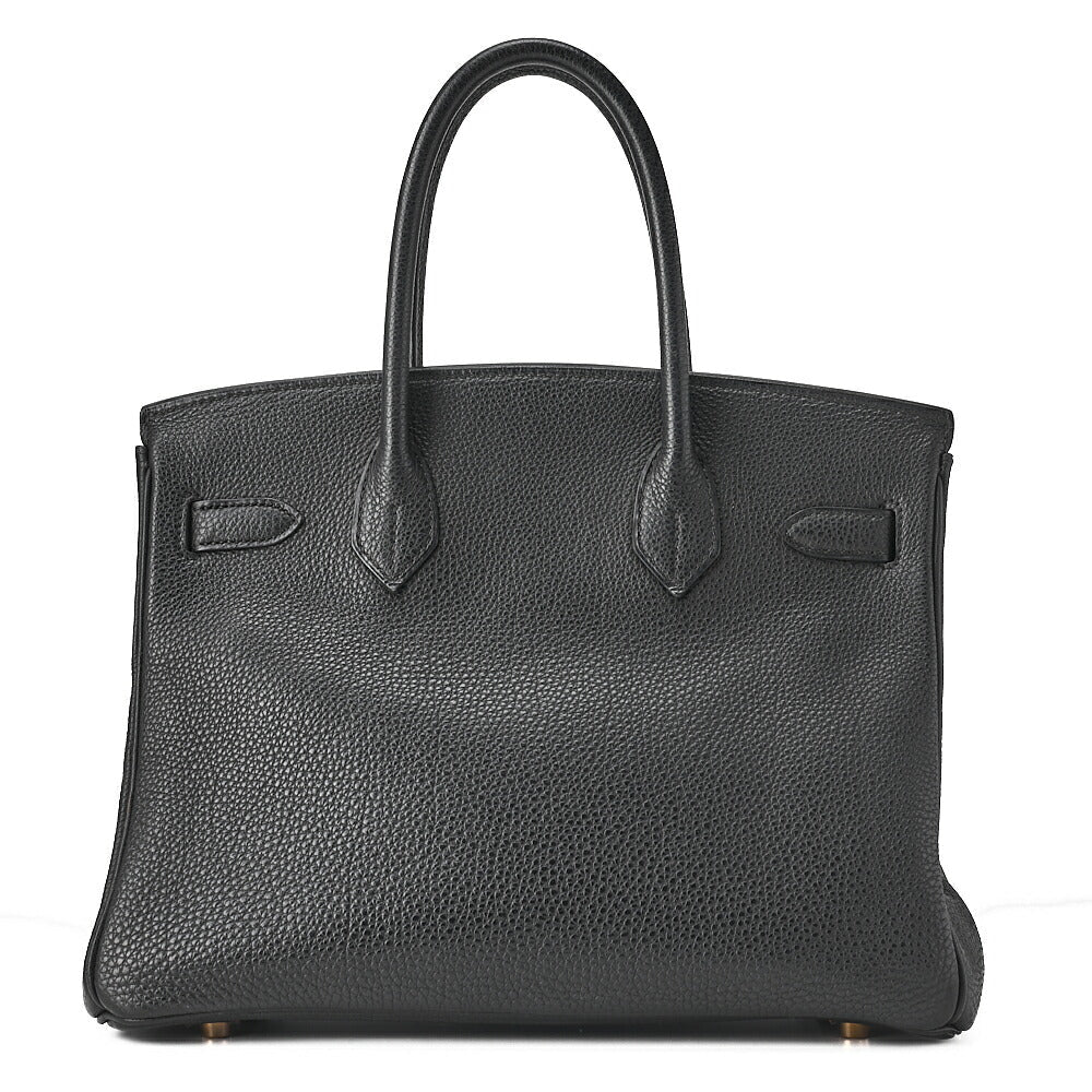 HERMES Birkin 30 Handbag Togo Black Gold-Tone Hardware, Pre-Owned