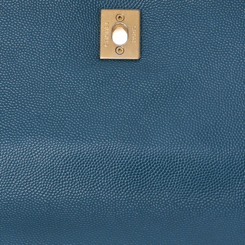 CHANEL Shoulder Bag Matelasse Coco Handle 2WAY Handbag Caviar Skin x Lizard Green Gold-Tone Hardware, Pre-Owned