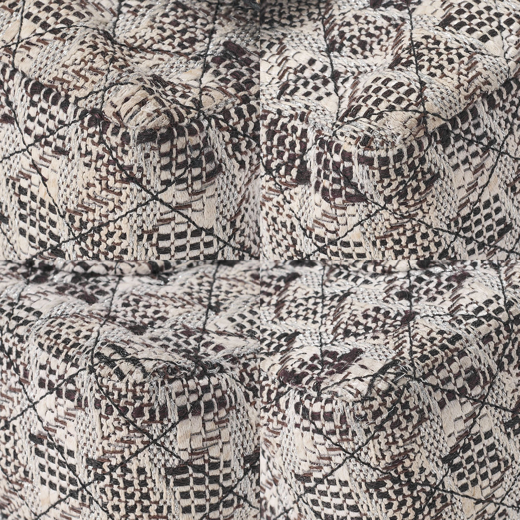 CHANEL Matelasse  Tweed Double Flap 25cm Chain Shoulder Bicolor Silver -Tone Hardware, Pre-Owned