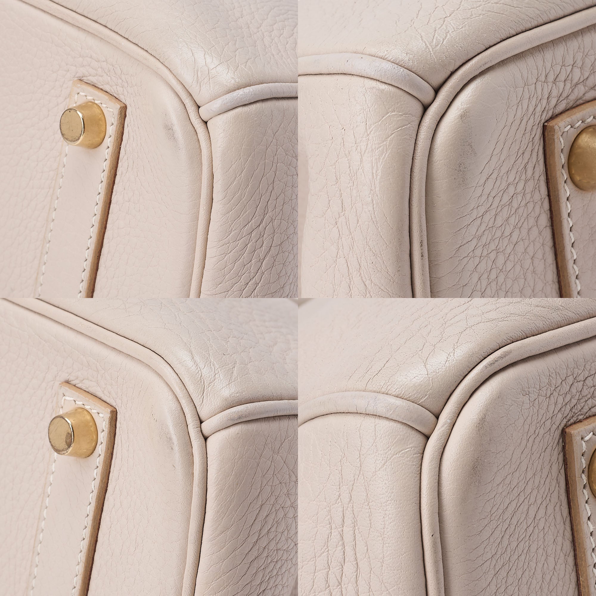 HERMES Birkin 35 Handbag Tryon Tultierre Gray Gold-Tone Hardware, Pre-Owned