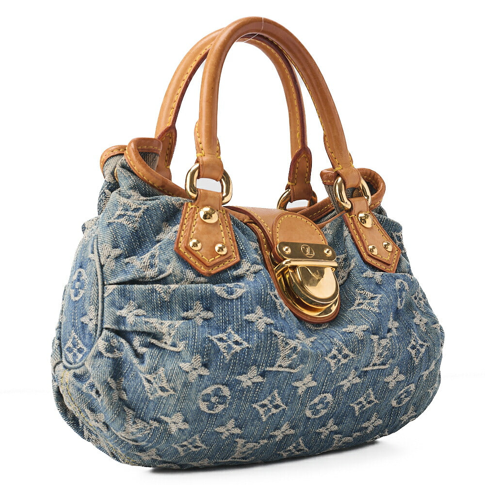 LOUIS VUITTON Monogram Denim Pretty Handbag Blue Gold-Tone Hardware, Pre-Owned