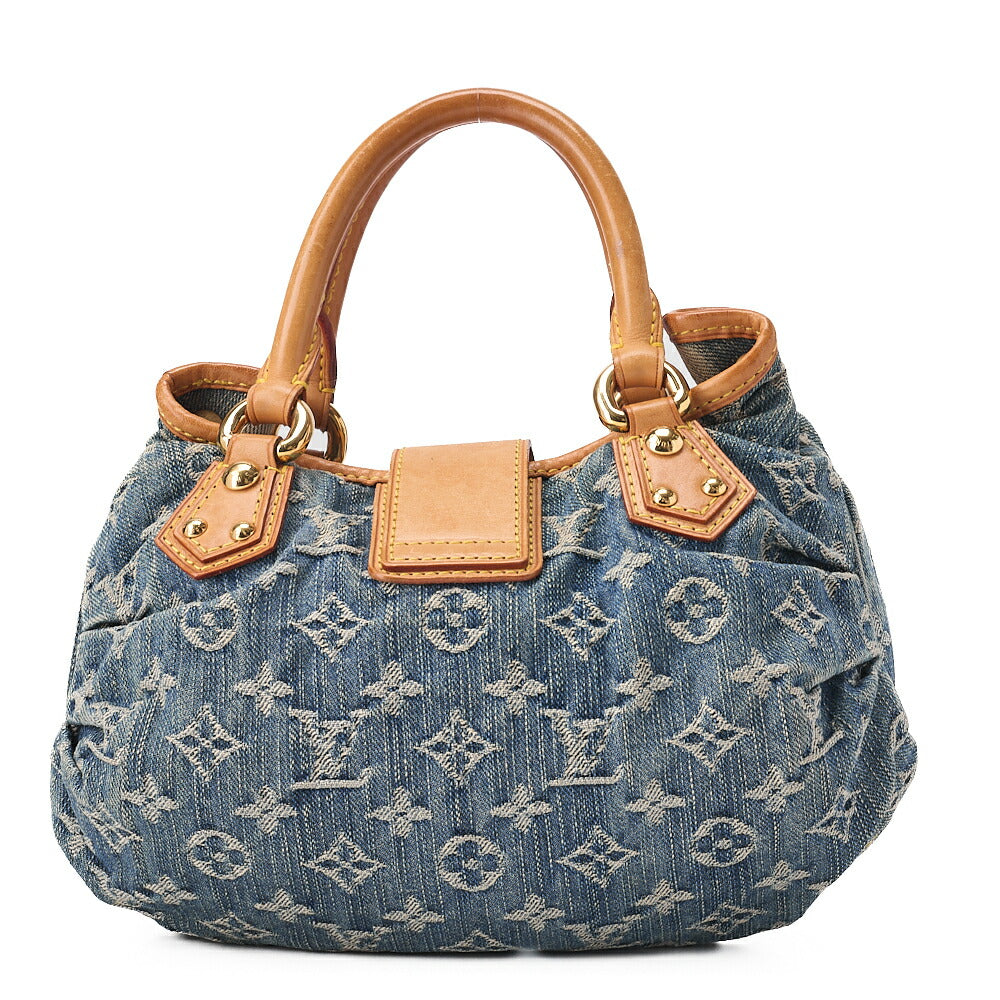 LOUIS VUITTON Monogram Denim Pretty Handbag Blue Gold-Tone Hardware, Pre-Owned