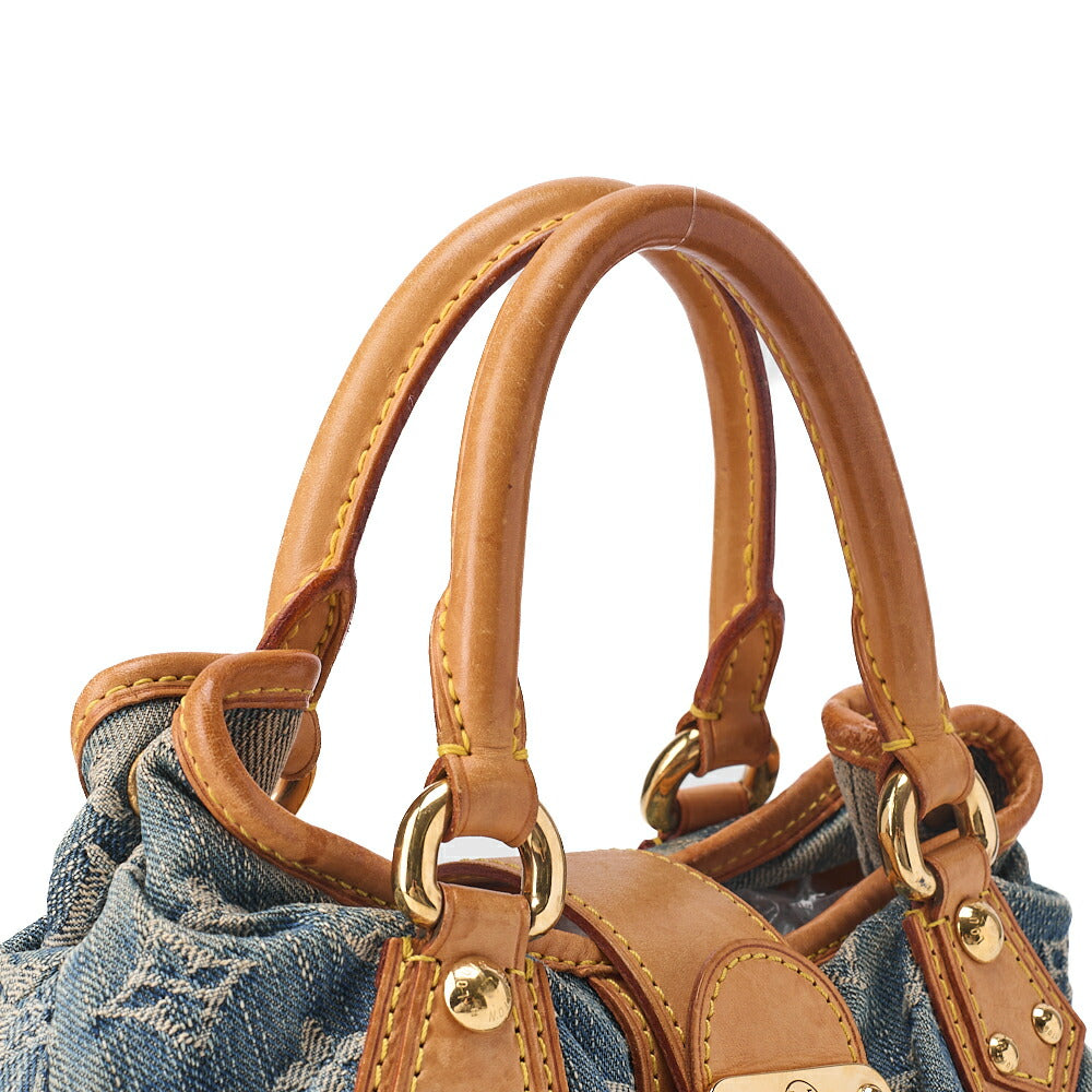 LOUIS VUITTON Monogram Denim Pretty Handbag Blue Gold-Tone Hardware, Pre-Owned