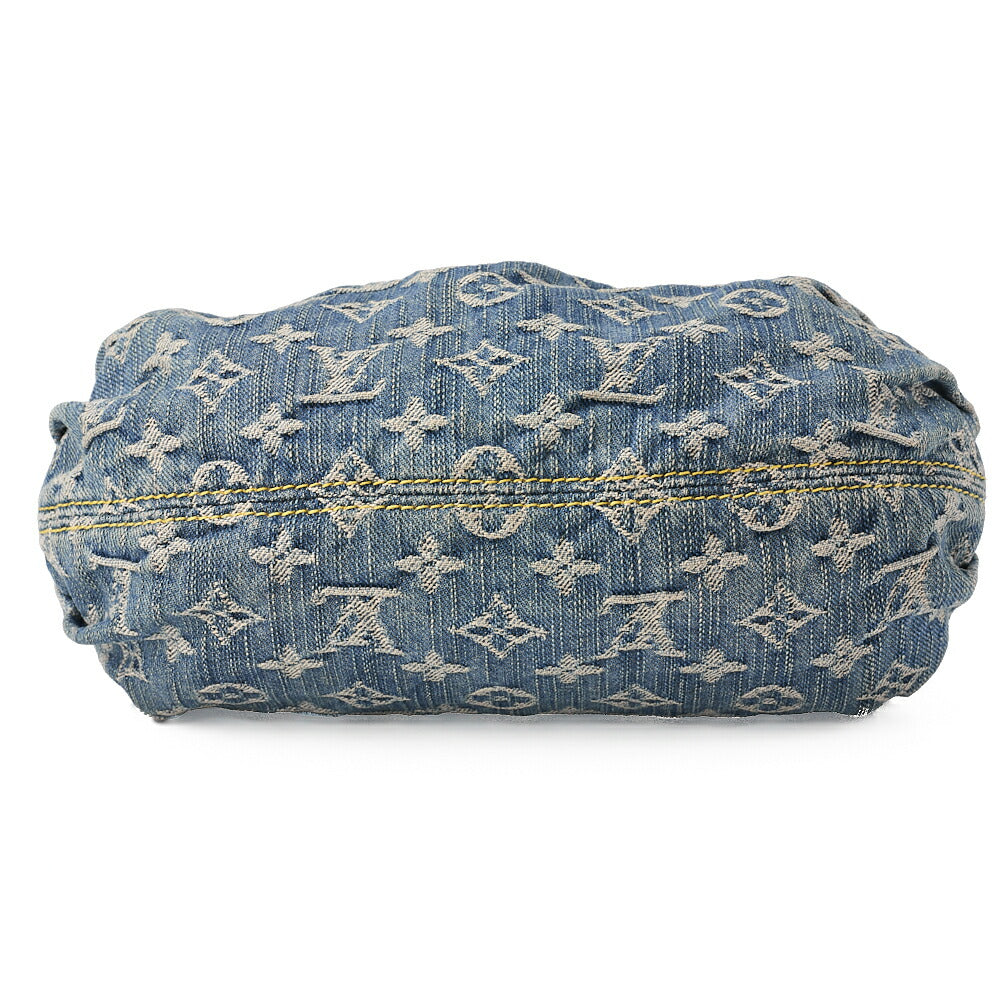 LOUIS VUITTON Monogram Denim Pretty Handbag Blue Gold-Tone Hardware, Pre-Owned