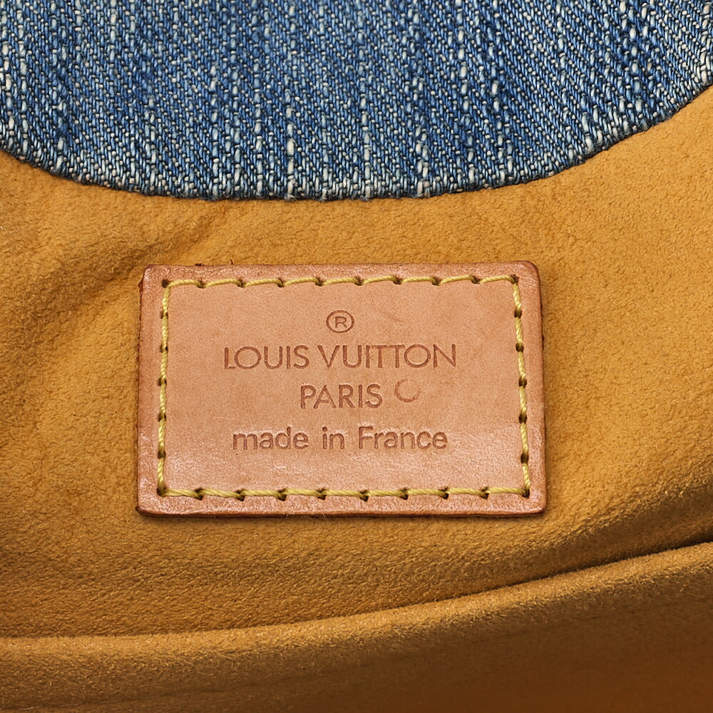 LOUIS VUITTON Monogram Denim Pretty Handbag Blue Gold-Tone Hardware, Pre-Owned
