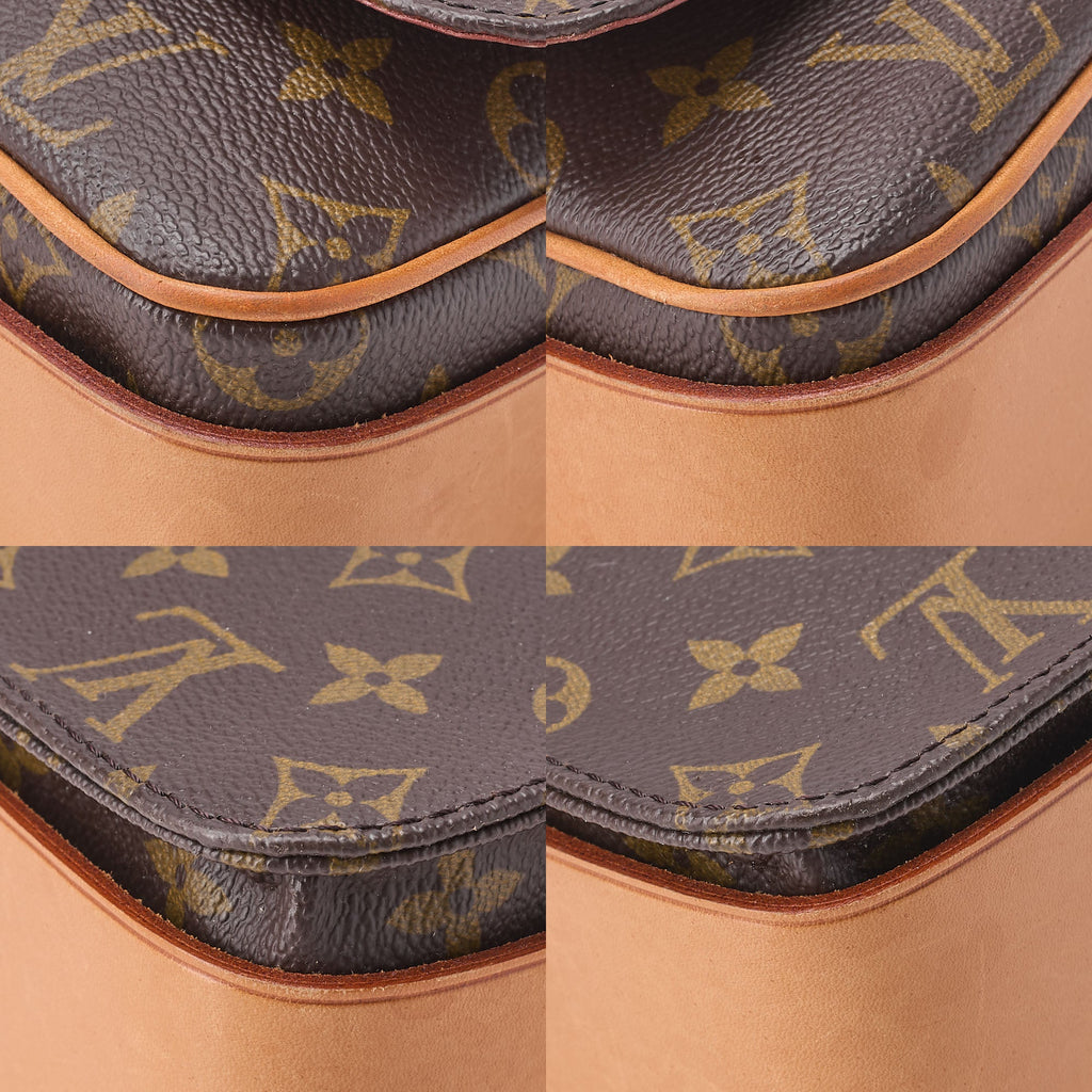 LOUIS VUITTON Louis Vuitton Monogram Cartoci?re GM Shoulder Brown Gold-Tone Hardware, Pre-Owned