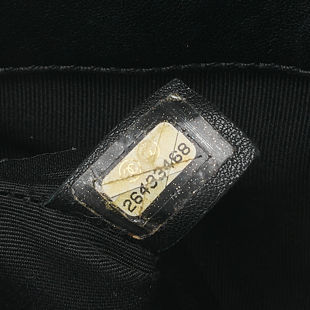 CHANEL Waist Bag V-Stitch Turnlock Calfskin Black Gold-Tone Hardware, Pre-Owned