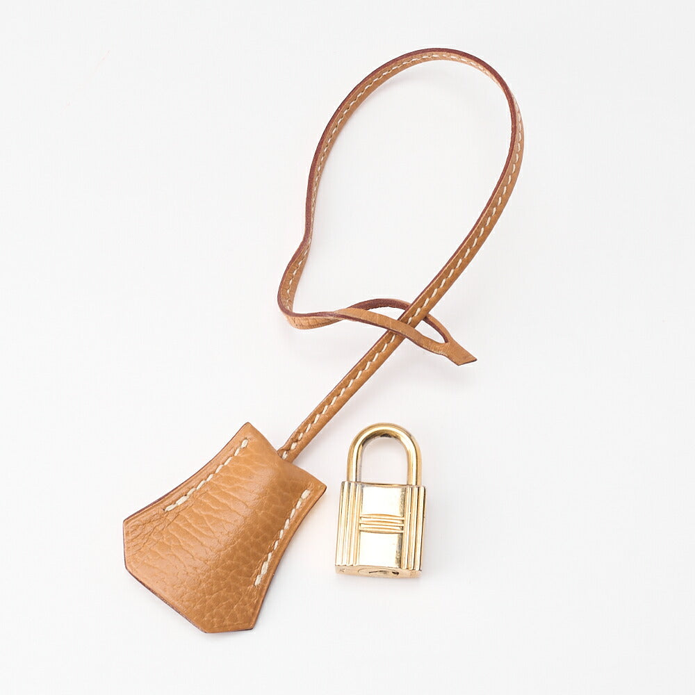 HERMES Birkin 40 Handbag Ardennes Gold Gold -Tone Hardware, Pre-Owned