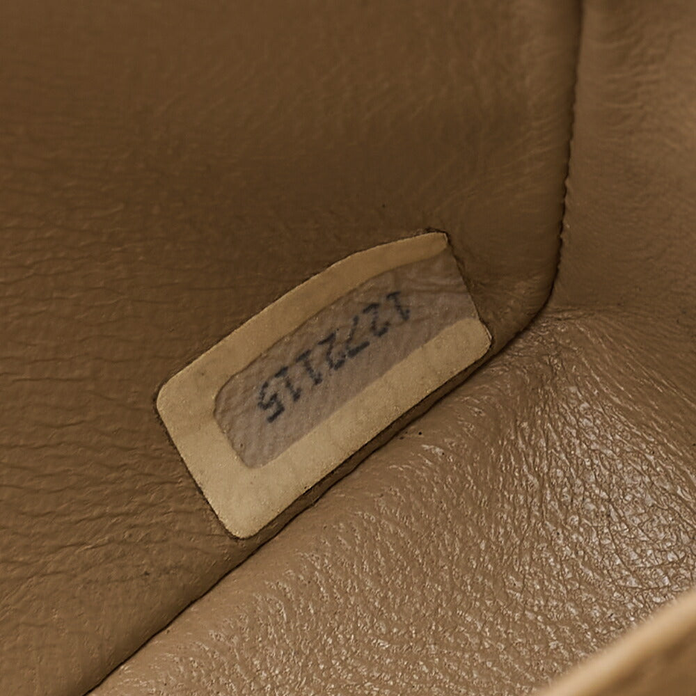 CHANEL Lambskin Matelasse Full Flap 19cm Chain Shoulder Beige Gold-Tone Hardware, Pre-Owned
