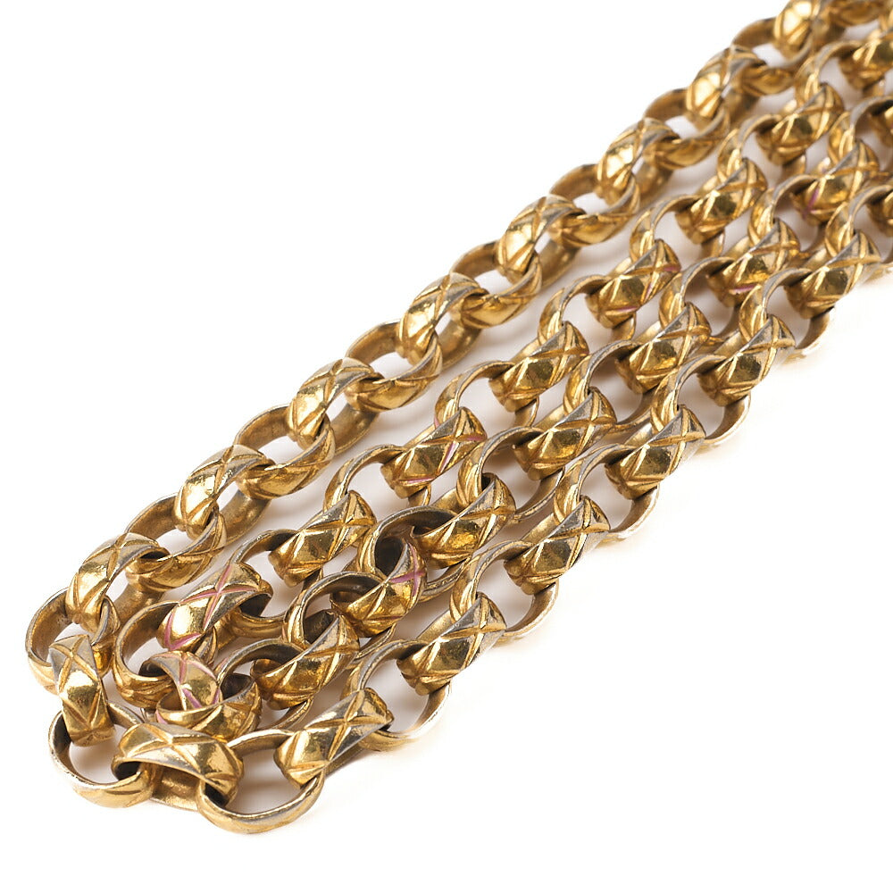 CHANEL Matelasse Coco Mark with Ball Charm Bijou Chain Shoulder Caviar Skin Black Gold -Tone Hardware, Pre-Owned