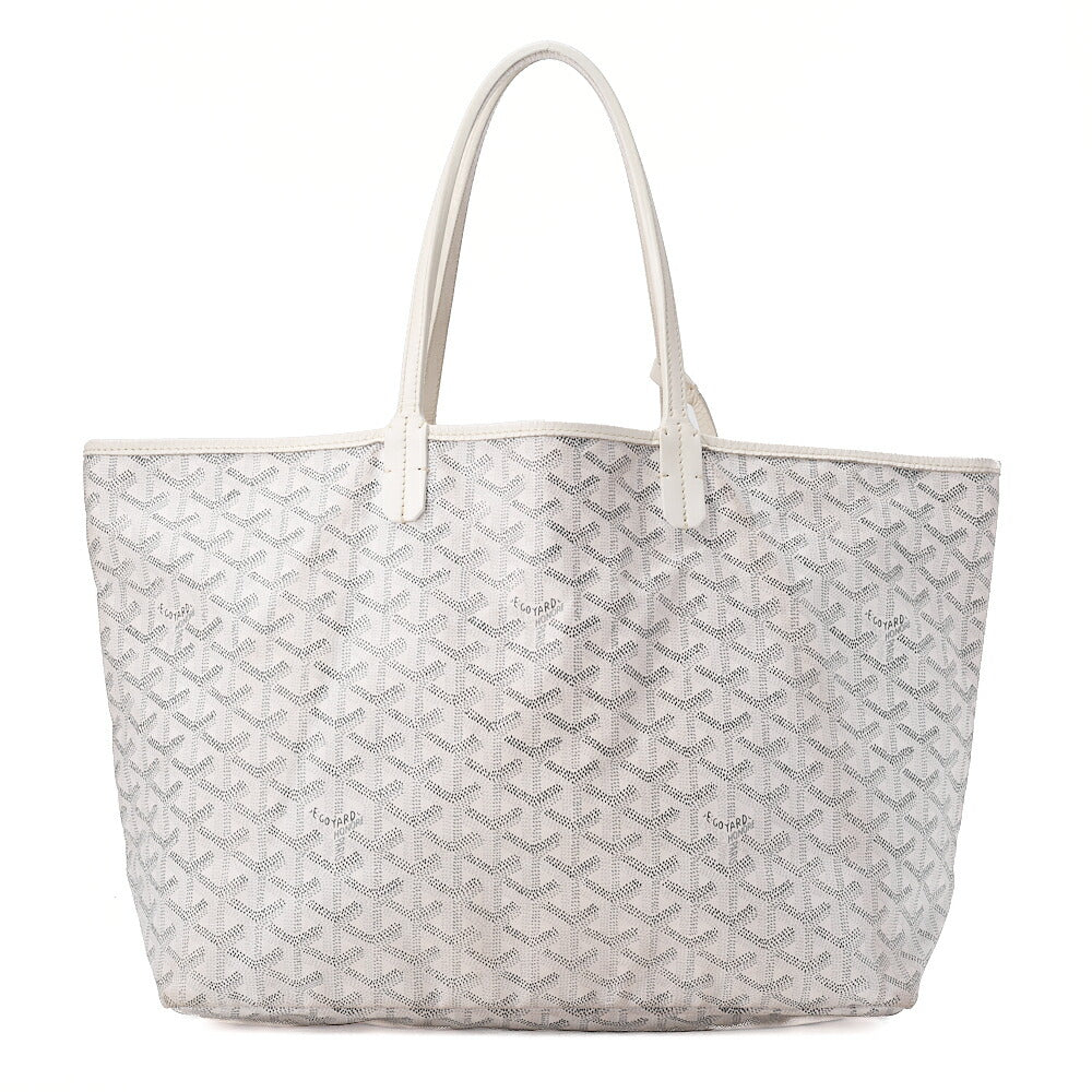GOYARD [Goyard] Saint-Louis PM Tote Bag Coated Canvas White Silver-Tone Hardware, Pre-Owned