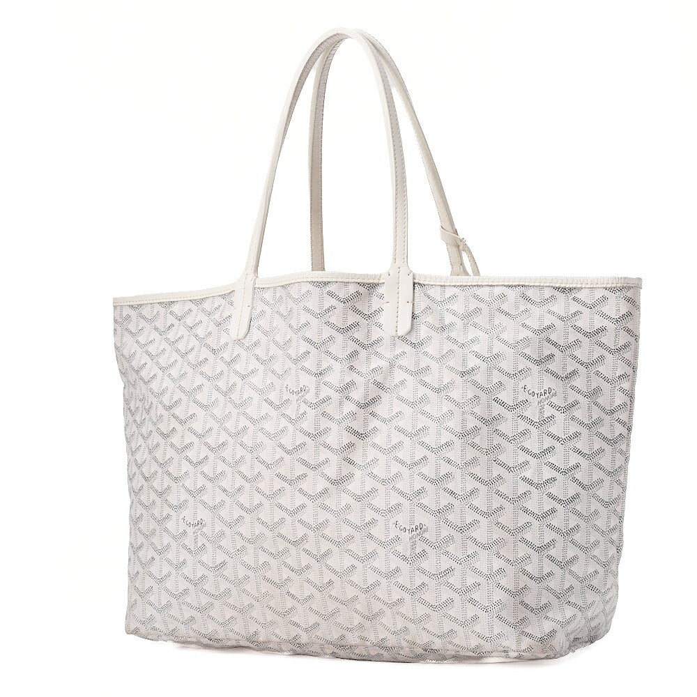GOYARD [Goyard] Saint-Louis PM Tote Bag Coated Canvas White Silver-Tone Hardware, Pre-Owned