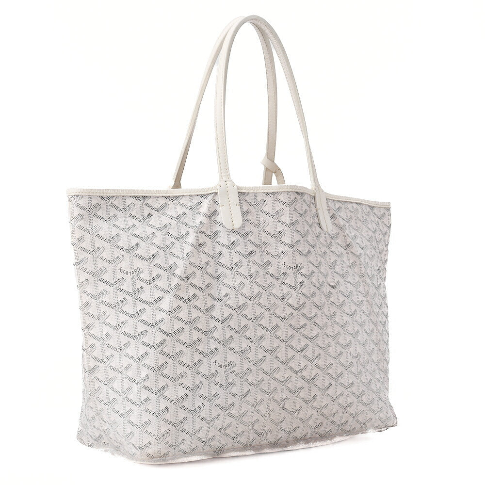 GOYARD [Goyard] Saint-Louis PM Tote Bag Coated Canvas White Silver-Tone Hardware, Pre-Owned