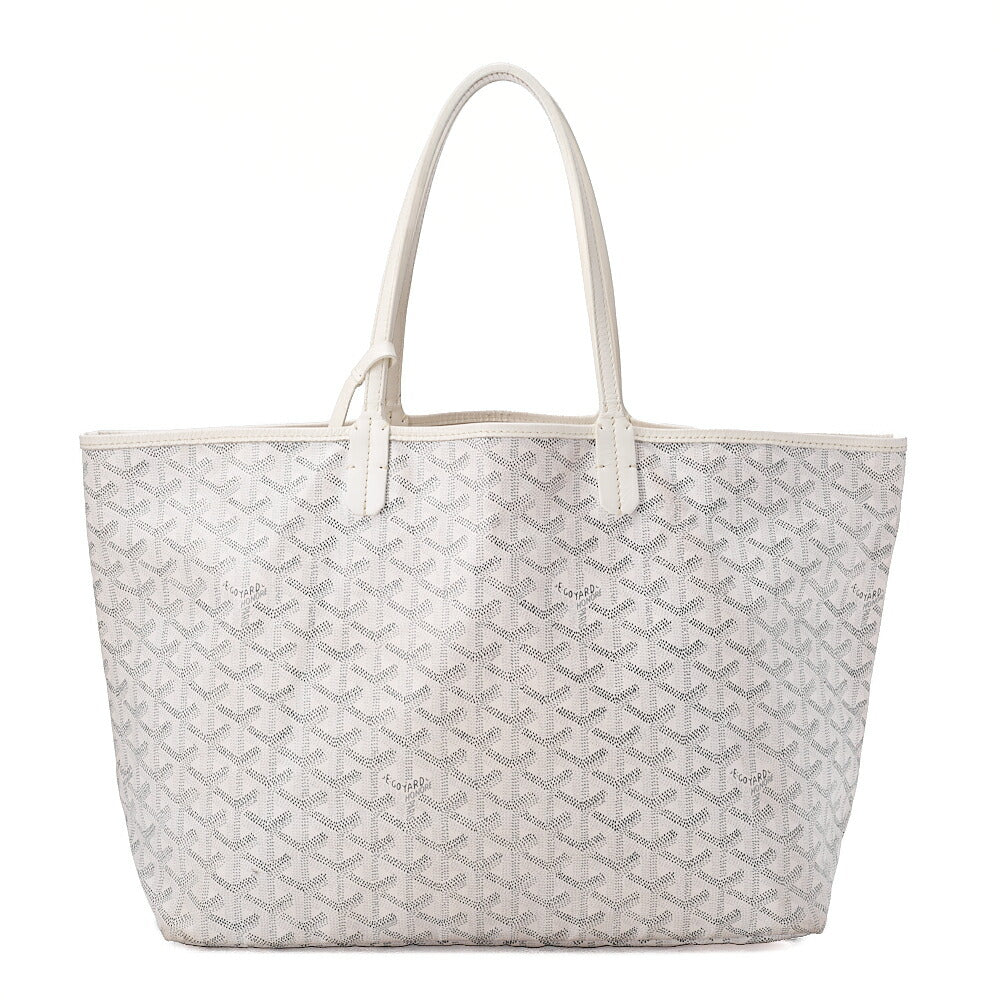 GOYARD [Goyard] Saint-Louis PM Tote Bag Coated Canvas White Silver-Tone Hardware, Pre-Owned