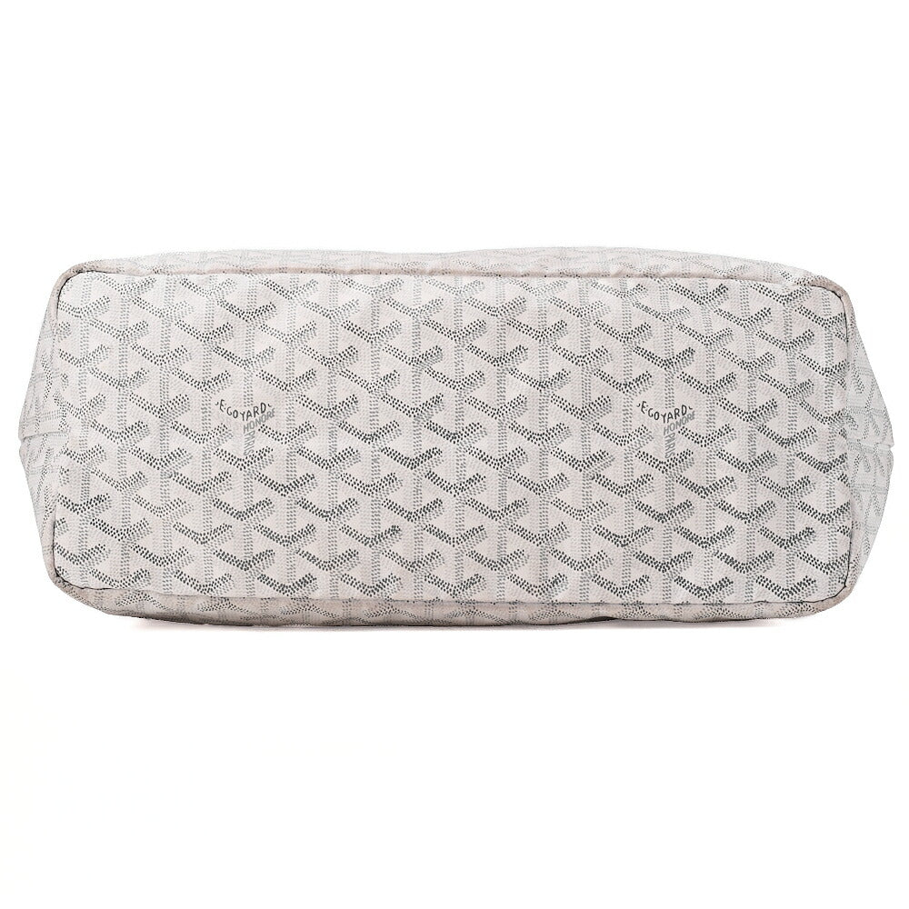 GOYARD [Goyard] Saint-Louis PM Tote Bag Coated Canvas White Silver-Tone Hardware, Pre-Owned