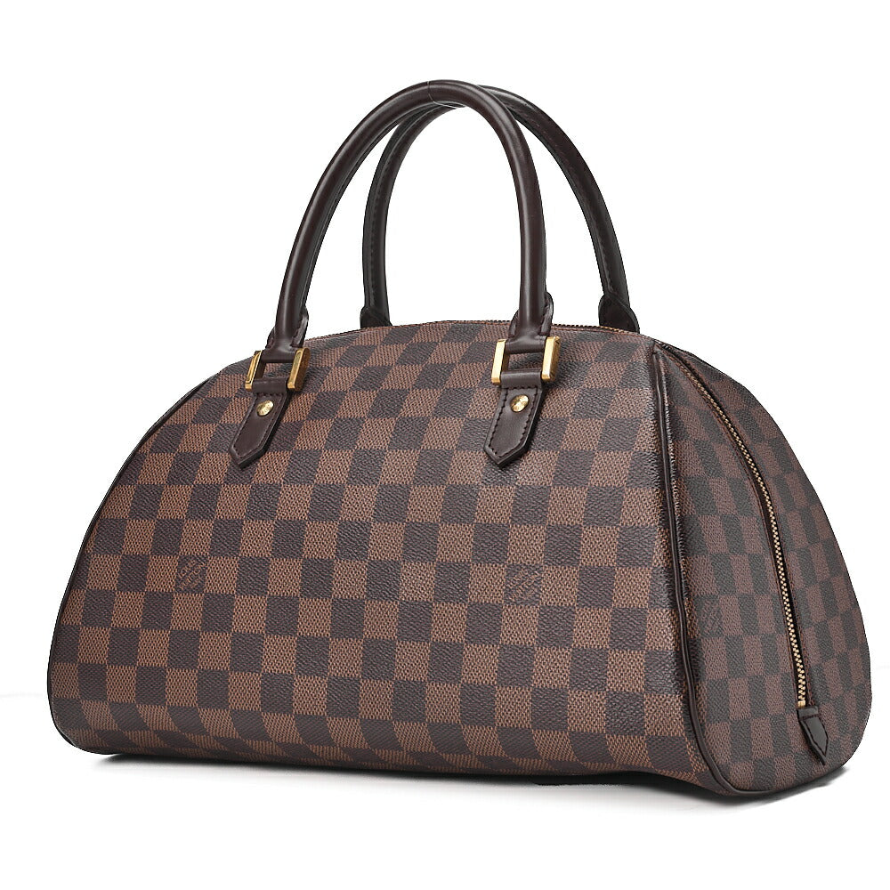 LOUIS VUITTON Damier Rivera MM Handbag N41434 Brown Gold-Tone Hardware, Pre-Owned